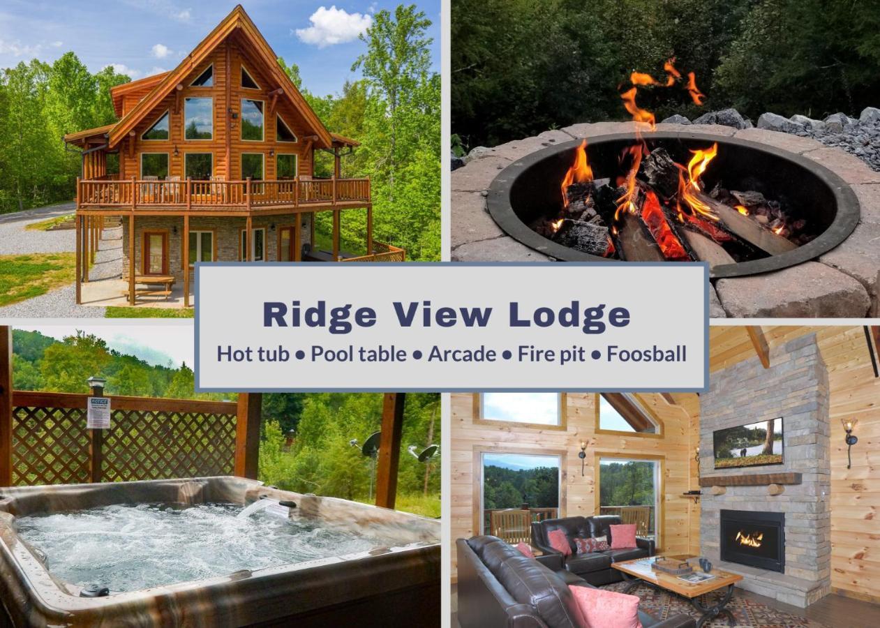 Ridge View Lodge Nature And Mountain View - Hot Tub - Firepit - Yard - Games Gatlinburg Eksteriør bilde