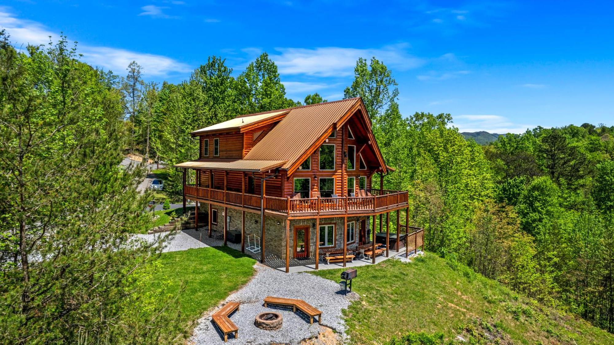 Ridge View Lodge Nature And Mountain View - Hot Tub - Firepit - Yard - Games Gatlinburg Eksteriør bilde